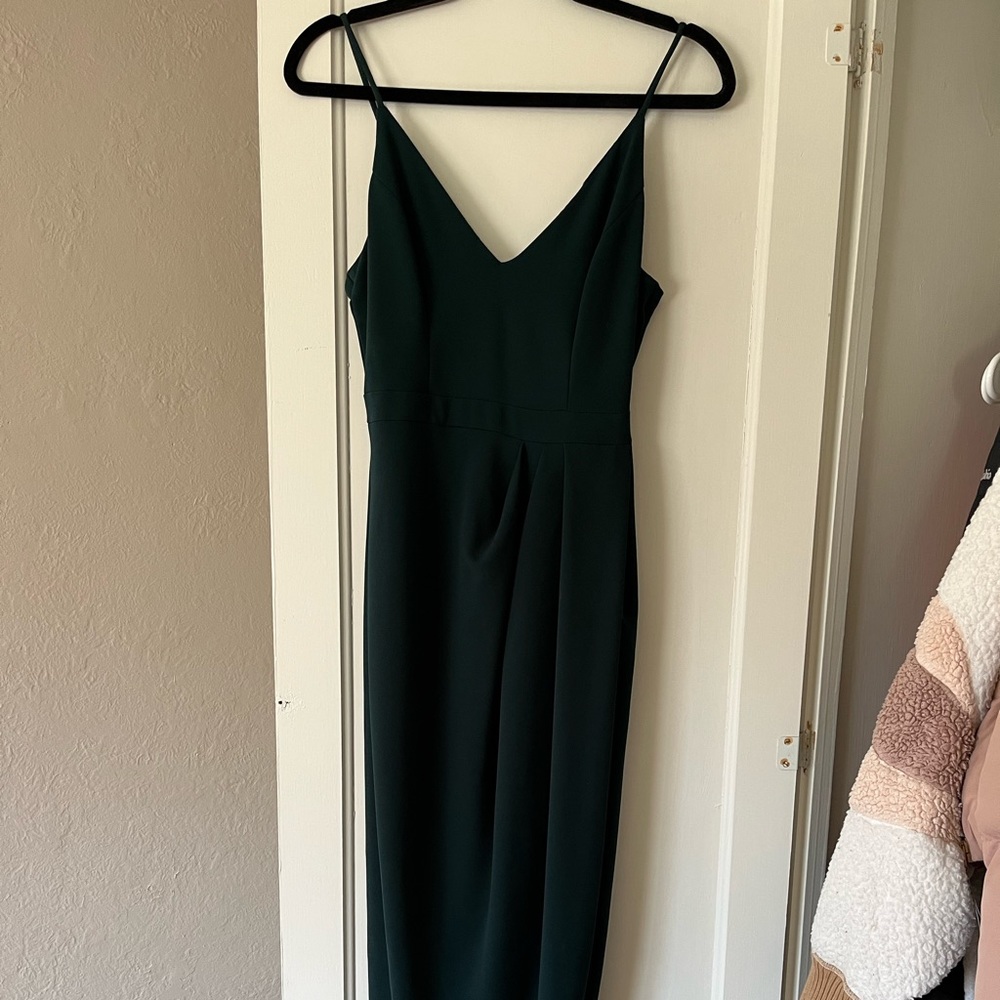 BHLD Caron v-neck crepe in dark emerald! material is awesome/so comfy!